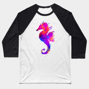 Rainbow Seahorse Baseball T-Shirt